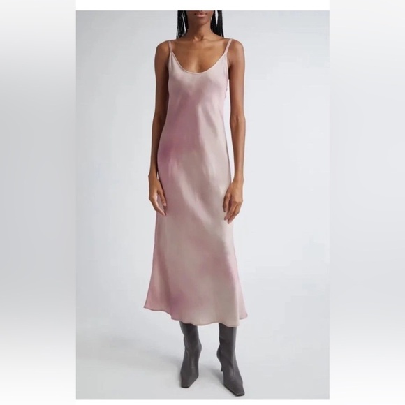 Acne Studios Darma Ombré Satin Slipdress Ballet Goth Size 38/Size 6 - Picture 1 of 9